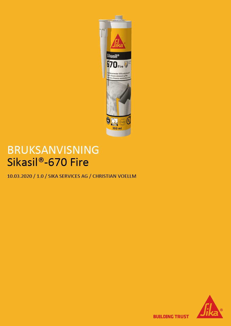 Bruksanvisning Sikasil-670 Fire