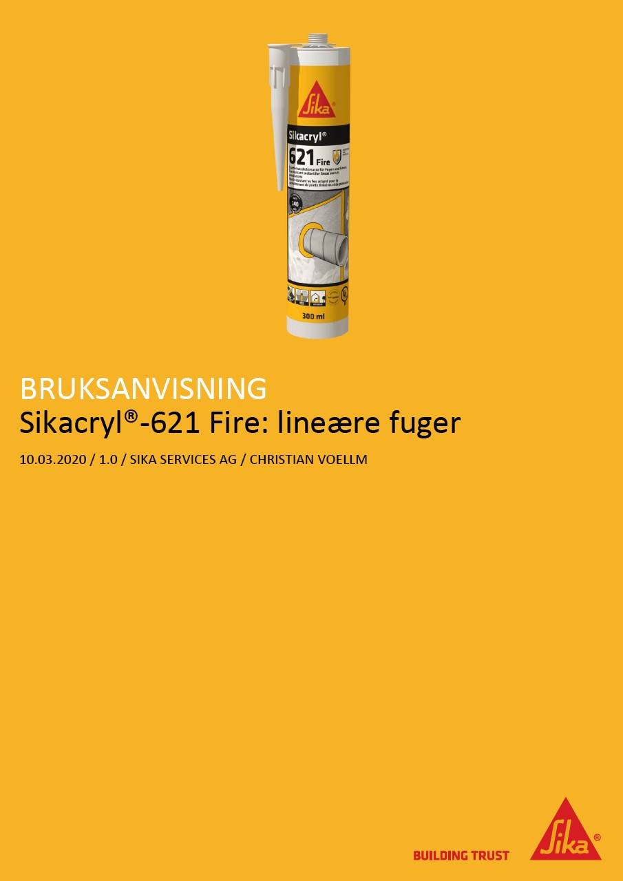 Bruksanvisnng Sikacryl-621 Fire