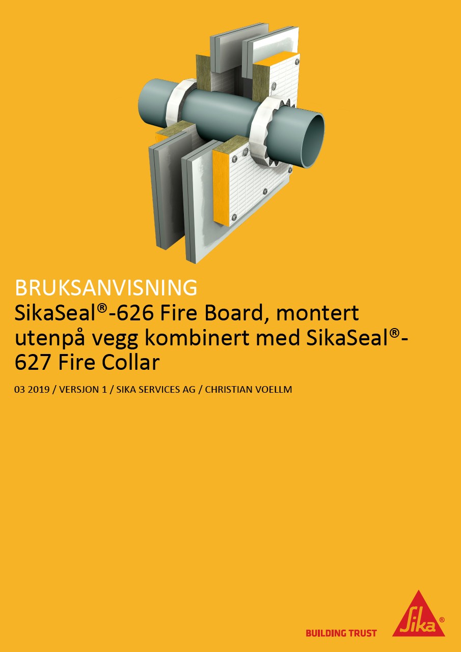 Bruksanvisning SikaSeal-626 Fire Board på vegg